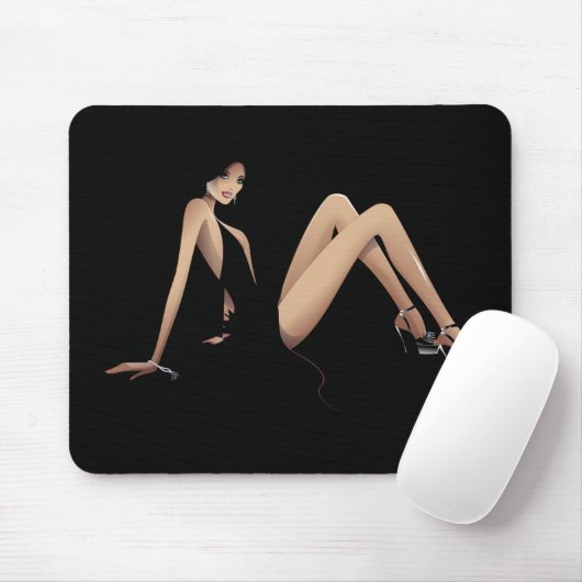 Tapis De Souris Séduction Mousepad noir (Avec souris)