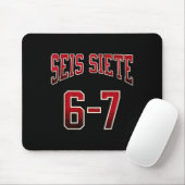 Tapis De Souris Seis Siete 67 Spanish Srts Jersey Funny Six Seven  (Avec souris)