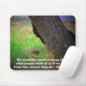 Tapis De Souris Self Conscient kitty mème avec Olin Miller citatio (Avec souris)