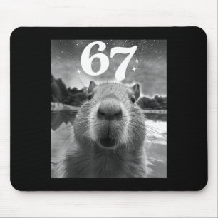 Tapis De Souris Selfie de capybara avec graphique capy mème 67 pou