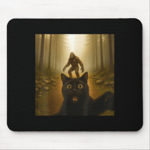Tapis De Souris Selfie De Chat Avec Bigfoot Drôle Cadeaux De Chats
