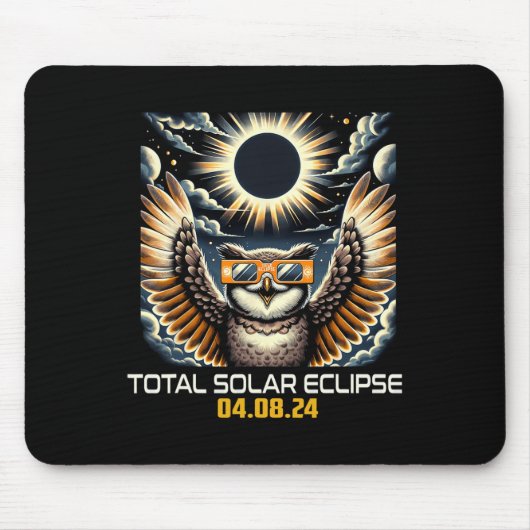 Tapis De Souris Selfie Éclipse Solaire Éclipse 2024 Totalité (Devant)