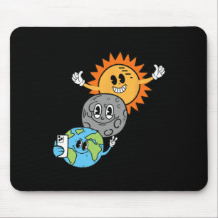 Tapis De Souris Selfie Terre Lune Solaire Éclipse Avril 08