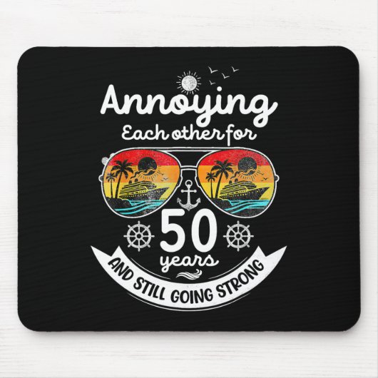 Tapis De Souris S'embêter mutuellement 50 ans 50e anniversaire de  (Devant)