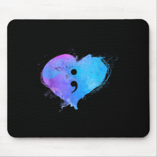 Tapis De Souris Semicolon cardiaque Prévention du suicide en santé
