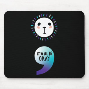 Tapis De Souris Semicolon Continuer la sensibilisation à la santé