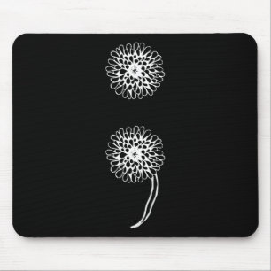 Tapis De Souris Semicolon Dandelion Prévention du suicide Sensibil