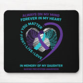 Tapis De Souris Semicolon En Mémoire De La Prévention Du Suicide D (Devant)