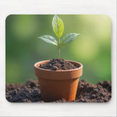Tapis De Souris Semis En Pot De Terracotta (Devant)