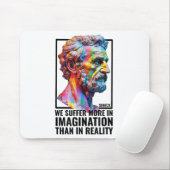 Tapis De Souris Seneca Overthinking Citation Stoicism Modern stoïq (Avec souris)