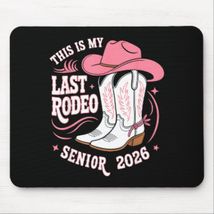 Tapis De Souris Senior 2026 mon dernier rodéo chapeau de cowgirl r