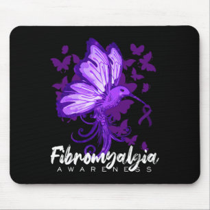 Tapis De Souris Sensibilisation à la fibromyalgie Colibri tenant p
