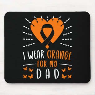 Tapis De Souris Sensibilisation à la leucémie Je porte orange pour