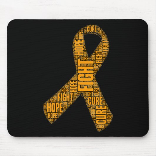 Tapis De Souris Sensibilisation à la leucémie Orange Combattre Hop (Devant)