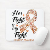 Tapis De Souris Sensibilisation à la leucémie Son combat est mon c (Avec souris)