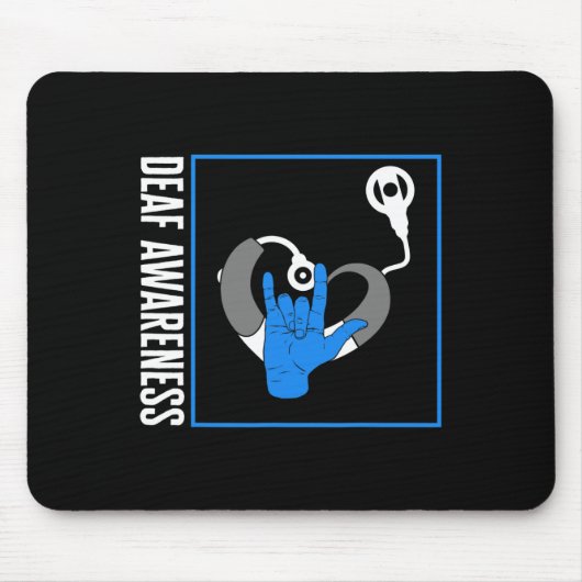 Tapis De Souris Sensibilisation à la perte auditive Implant cochlé (Devant)