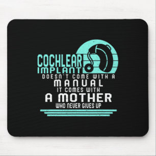 Tapis De Souris Sensibilisation à la perte auditive Mère Implant c