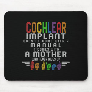 Tapis De Souris Sensibilisation à la perte auditive Mère Implant c