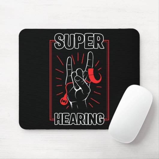 Tapis De Souris Sensibilisation à la perte auditive Super oreille (Avec souris)