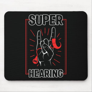 Tapis De Souris Sensibilisation à la perte auditive Super oreille