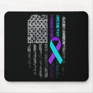 Tapis De Souris Sensibilisation à la prévention du suicide Drapeau