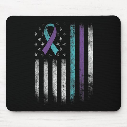 Tapis De Souris Sensibilisation à la prévention du suicide Drapeau (Devant)