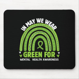 Tapis De Souris Sensibilisation à la santé mentale Ribbon vert
