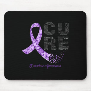 Tapis De Souris Sensibilisation à la surdose du ruban pourpre