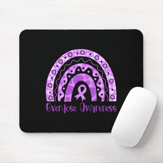 Tapis De Souris Sensibilisation À La Surdose Ruban Violet Arc-En-C (Avec souris)