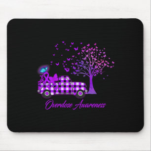 Tapis De Souris Sensibilisation à la surdose violette du ruban pap
