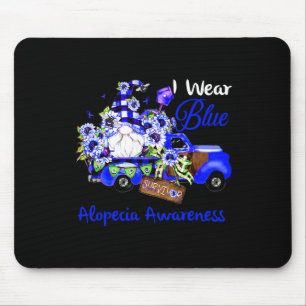 Tapis De Souris Sensibilisation à l'alopécie des Gnomes Fleurs