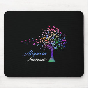 Tapis De Souris Sensibilisation à l'alopécie du ruban de l'arbre