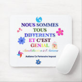 Tapis de souris sensibilisation à l'autisme (Avec souris)