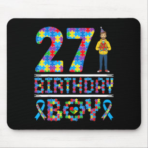 Tapis De Souris Sensibilisation à l'autisme 27e anniversaire garço
