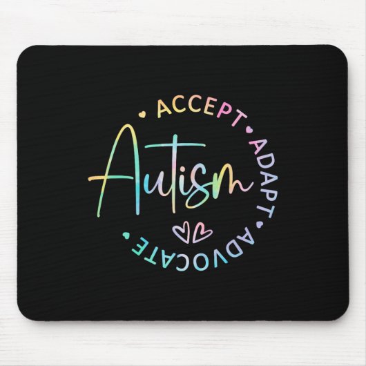 Tapis De Souris Sensibilisation à l'autisme Accepter Adapter Défen (Devant)