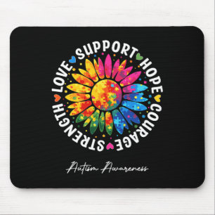 Tapis De Souris Sensibilisation à l'autisme Tournesol Coloré Souti