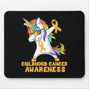 Tapis De Souris Sensibilisation à l'enfance au cancer Dabbing Unic