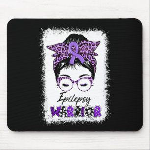 Tapis De Souris Sensibilisation à l'épilepsie Messy Bun Guerrier L