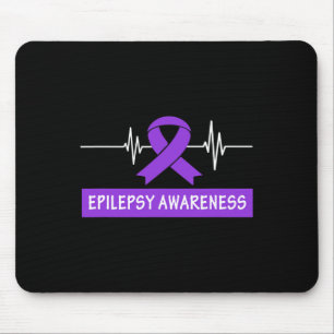 Tapis De Souris Sensibilisation à l'épilepsie Ruban violet Carbura
