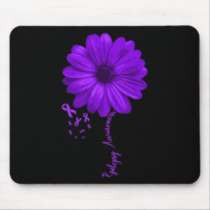 Tapis De Souris Sensibilisation à l'épilepsie Ruban violet novembr