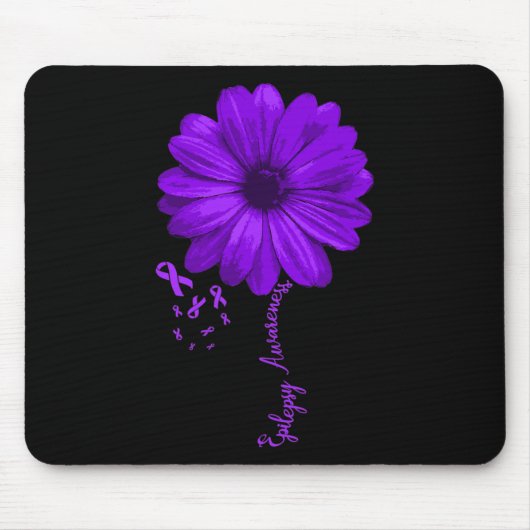 Tapis De Souris Sensibilisation à l'épilepsie Ruban violet novembr (Devant)
