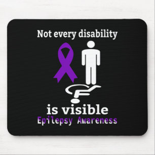 Tapis De Souris Sensibilisation à l'épilepsie Violet Ribbon Epilep