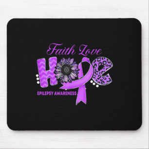 Tapis De Souris Sensibilisation à l'épilepsieEspoir Ribbon Tournes
