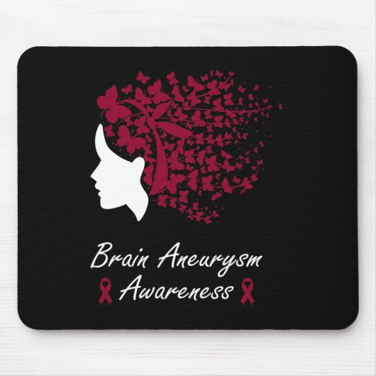 Tapis De Souris Sensibilisation à l'neurysme cérébral - Femmes Pap (Devant)