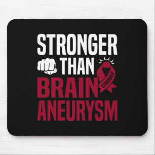 Tapis De Souris Sensibilisation à l'neurysme cérébral Ruban bordea