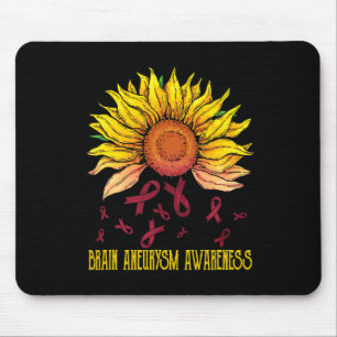 Tapis De Souris Sensibilisation à l'neurysme cérébral Tournesol