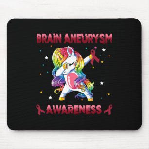 Tapis De Souris Sensibilisation à l'neurysme Unicorne Dabbing Burg