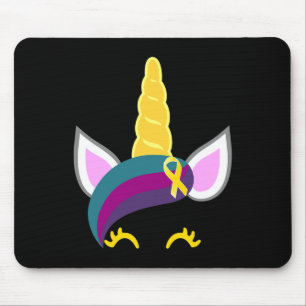 Tapis De Souris Sensibilisation au cancer chez l'enfant Unicorn Ru