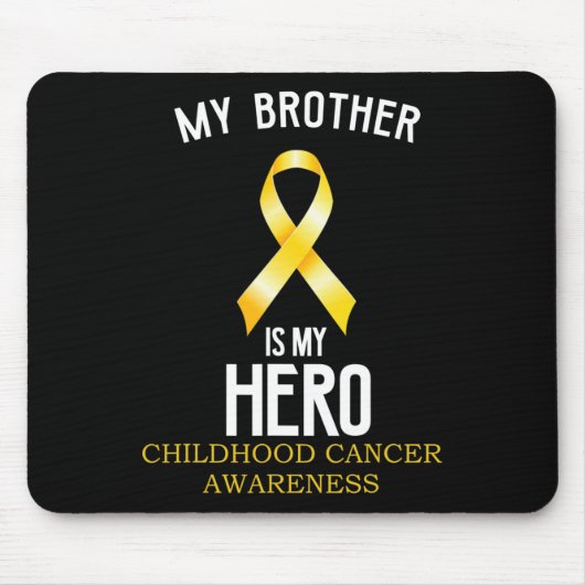 Tapis De Souris Sensibilisation au cancer de l'enfance Mon frère e (Devant)