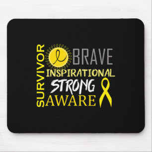 Tapis De Souris Sensibilisation au cancer de l'enfance Survivant c